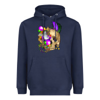 Navy mardi gras skull Heavyweight Hoodie - FaDigitalArtStudio