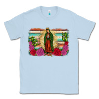 Dusty Blue western our lady of Guadalupe Classic Tee - JahusDesignShop