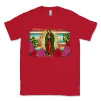 Red western our lady of Guadalupe Classic Tee - JahusDesignShop
