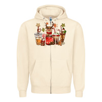Sandshell christmas reindeer coffee Zipper Hoodie - CowGirlArtShop