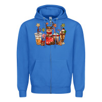True Royal christmas reindeer coffee Zipper Hoodie - CowGirlArtShop