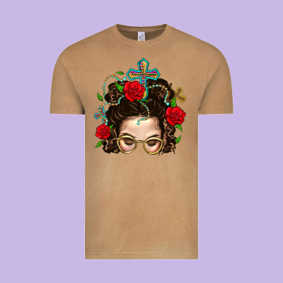 Messy Bun Mom Faith And Rose Vintage Tee Designed By Bundleandbundleshop