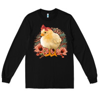 Black Chick with Flowers Leopard Background Long Sleeve Tee - Bettercallsaul