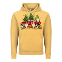 Vintage Mustard christmas gnomes truck Vintage Hoodie - MaliasSmallBusiness