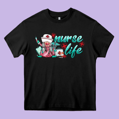 Nurse Life Gnomies Heavy Core Tee Designed By Barkaloodesign