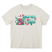 Cream nurse life gnomies Heavy Core Tee - BarkalooDesign