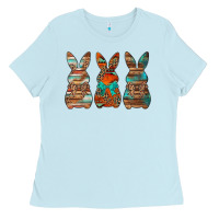 Baby Blue western easter bunnies Ladies Tee - Jasminsmagicworld