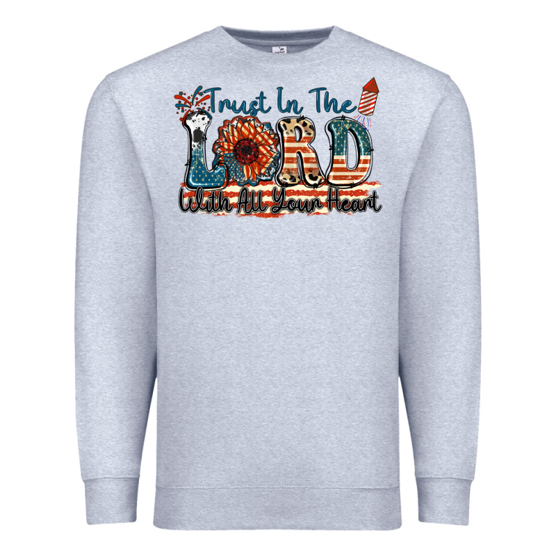 Trust In The Lord With All Your Heart Premium Sweatshirt by FaDigitalArtStudio | Teevron