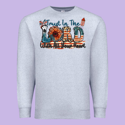 Trust In The Lord With All Your Heart Premium Sweatshirt Designed By Fadigitalartstudio