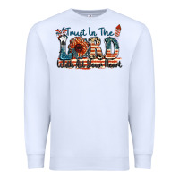 White Trust in the lord with all your heart Premium Sweatshirt - FaDigitalArtStudio