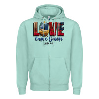 Seafoam love came down luke 2 11 Zipper Hoodie - CowGirlArtShop