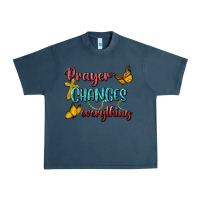 Midnight Navy Prayer Changes Everything Urban Heavy Tee - BundleAndBundleShop