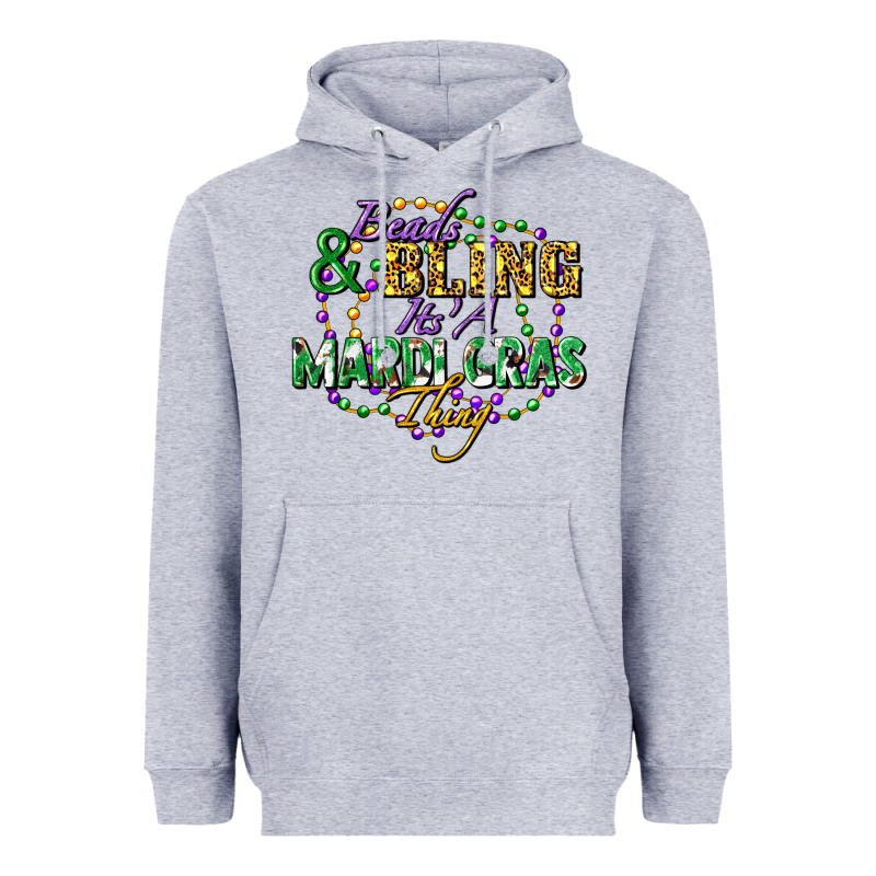 Beads And Bling It's' A Mardi Gras Thing Heavyweight Hoodie by FaDigitalArtStudio | Teevron