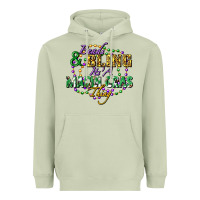 Matcha Beads and bling it's' a Mardi Gras thing Heavyweight Hoodie - FaDigitalArtStudio