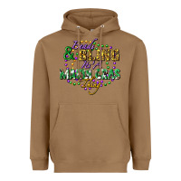 Toasted Coconut Beads and bling it's' a Mardi Gras thing Heavyweight Hoodie - FaDigitalArtStudio