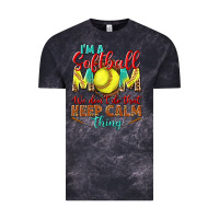 Cloud Black I'm a Softball mom we don't do that keep calm Vintage Tee - BundleAndBundleShop