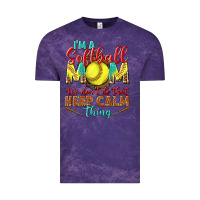 Cloud Purple I'm a Softball mom we don't do that keep calm Vintage Tee - BundleAndBundleShop