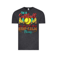 Vintage Black I'm a Softball mom we don't do that keep calm Vintage Tee - BundleAndBundleShop