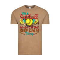 Vintage Coffee I'm a Softball mom we don't do that keep calm Vintage Tee - BundleAndBundleShop