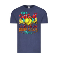 Vintage Denim I'm a Softball mom we don't do that keep calm Vintage Tee - BundleAndBundleShop