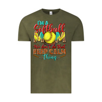 Vintage Olive I'm a Softball mom we don't do that keep calm Vintage Tee - BundleAndBundleShop