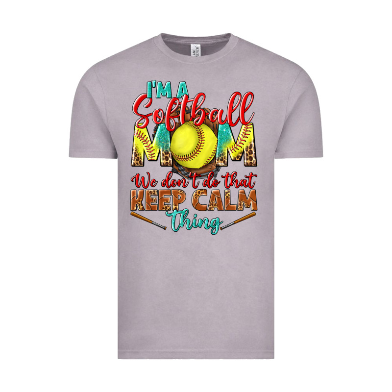 I'm A Softball Mom We Don't Do That Keep Calm Vintage Tee by BundleAndBundleShop | Teevron