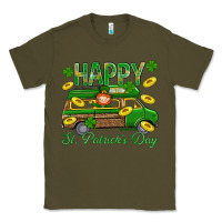 Army Green Happy St. Patricks Day Classic Tee - BundleAndBundleShop