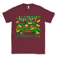 Burgundy Happy St. Patricks Day Classic Tee - BundleAndBundleShop