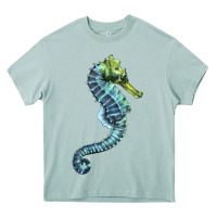 Arona Blue Seahorse Heavy Core Tee - LillyAllenDesigns