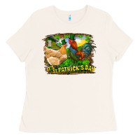 Bone It's St. Patrick's Day Rooster And Chicken Ladies Tee - RanaPortraitStore
