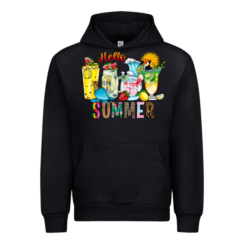 Hello Summer Drink Urban Hoodie by CowhideDigitalArt | Teevron