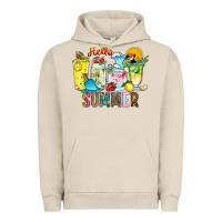Pigment French Oak hello summer drink Urban Hoodie - CowhideDigitalArt