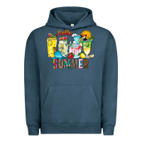 Pigment Midnight Navy hello summer drink Urban Hoodie - CowhideDigitalArt