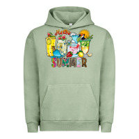 Pigment Oil Green hello summer drink Urban Hoodie - CowhideDigitalArt