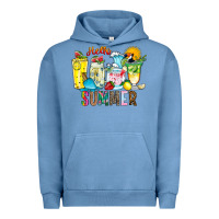 Pigment Pebble Blue hello summer drink Urban Hoodie - CowhideDigitalArt