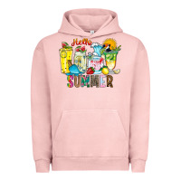 Pigment Salmon hello summer drink Urban Hoodie - CowhideDigitalArt