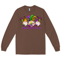 Chestnut happy mardi gras y'all gnomes Long Sleeve Tee - RanaPortraitStore