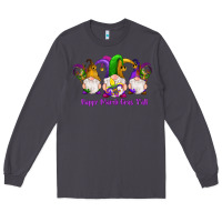 Smoke happy mardi gras y'all gnomes Long Sleeve Tee - RanaPortraitStore