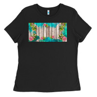 Black western floral  license plate template Ladies Tee - BarkalooDesign