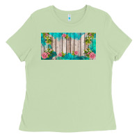 Matcha western floral  license plate template Ladies Tee - BarkalooDesign