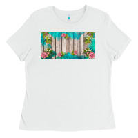 White western floral  license plate template Ladies Tee - BarkalooDesign
