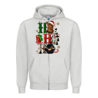 Dove Grey ho ho ho heifer cow gnomies Zipper Hoodie - CowGirlArtShop