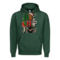 Sports Green ho ho ho heifer cow gnomies Zipper Hoodie - CowGirlArtShop