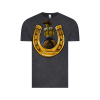Vintage Black horseshoe and cowgirl Vintage Tee - JahusDesignShop
