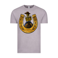 Vintage Zinc horseshoe and cowgirl Vintage Tee - JahusDesignShop