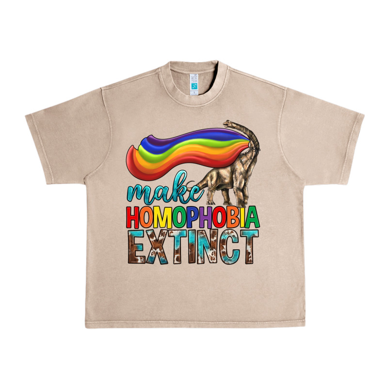 Lgbtq Make Homophobia Extinct Urban Heavy Tee by BundleAndBundleShop | Teevron