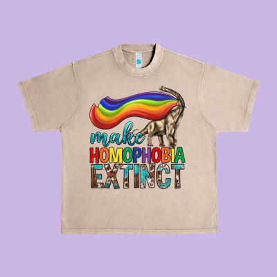 Lgbtq Make Homophobia Extinct Urban Heavy Tee Designed By Bundleandbundleshop