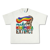Pistachio Lgbtq Make Homophobia Extinct Urban Heavy Tee - BundleAndBundleShop