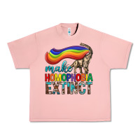 Salmon Lgbtq Make Homophobia Extinct Urban Heavy Tee - BundleAndBundleShop
