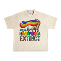 Sandshell Lgbtq Make Homophobia Extinct Urban Heavy Tee - BundleAndBundleShop
